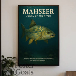 MAHSEER Fish Photorealistic Animal Poster