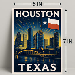 Houston, Texas Skyline Poster PosterGoat
