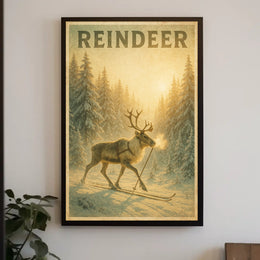 Reindeer In Winter Wonderland Poster