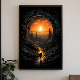 Eerie Journey Surreal Landscape Fantasy or Mythology Poster