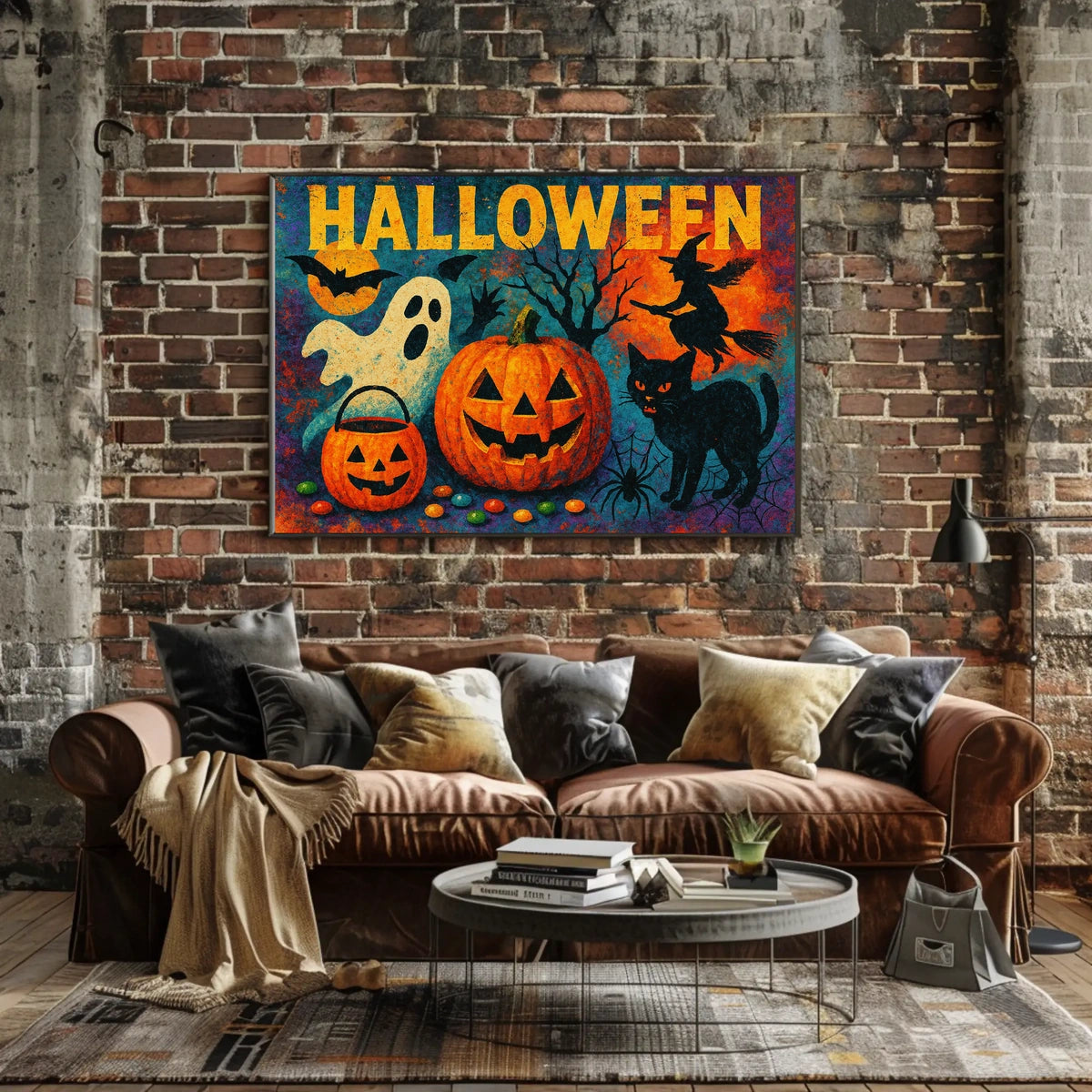 Halloween Spooktacular Gothic Digital Painting Nocturnal Scenery Decor Lover Wanderlust Poster