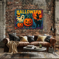 Halloween Spooktacular Gothic Digital Painting Nocturnal Scenery Decor Lover Wanderlust Poster