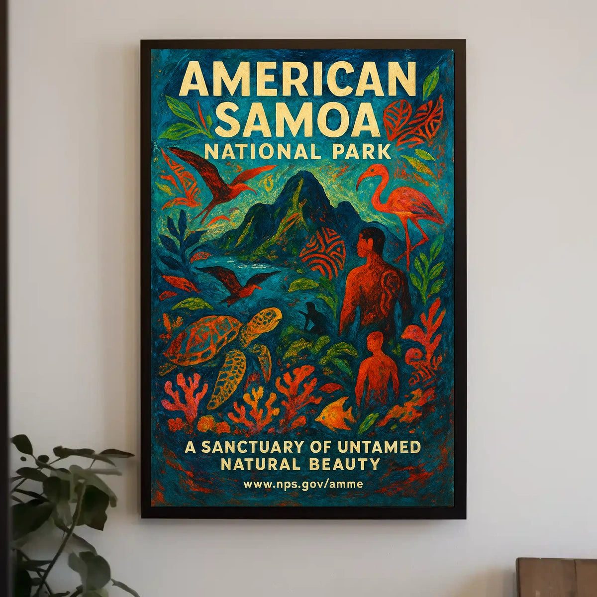 American Samoa National Park Artistic Travel Poster