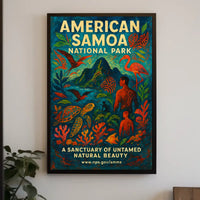 American Samoa National Park Artistic Travel Poster