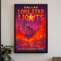 Dallas Lone Star Lights Poster
