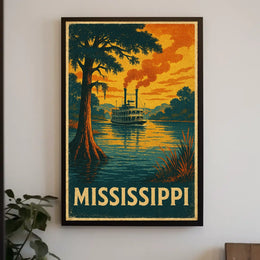 Mississippi Riverboat Poster