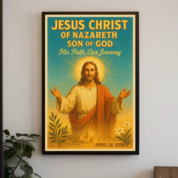 Sacred Jesus Vintage Art Religious Heritage Poster