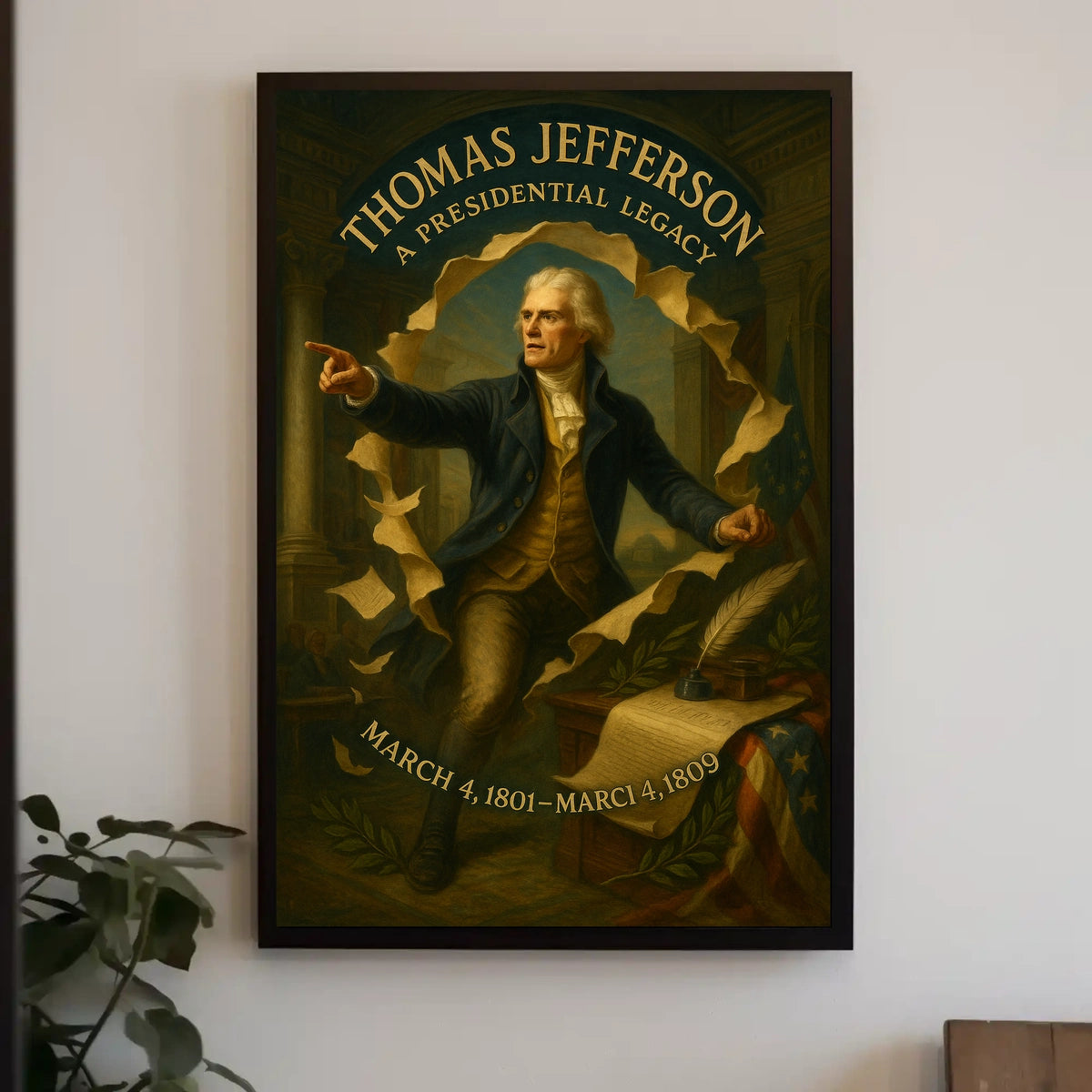 Influential American Leader Vintage Historical or Presidential Poster