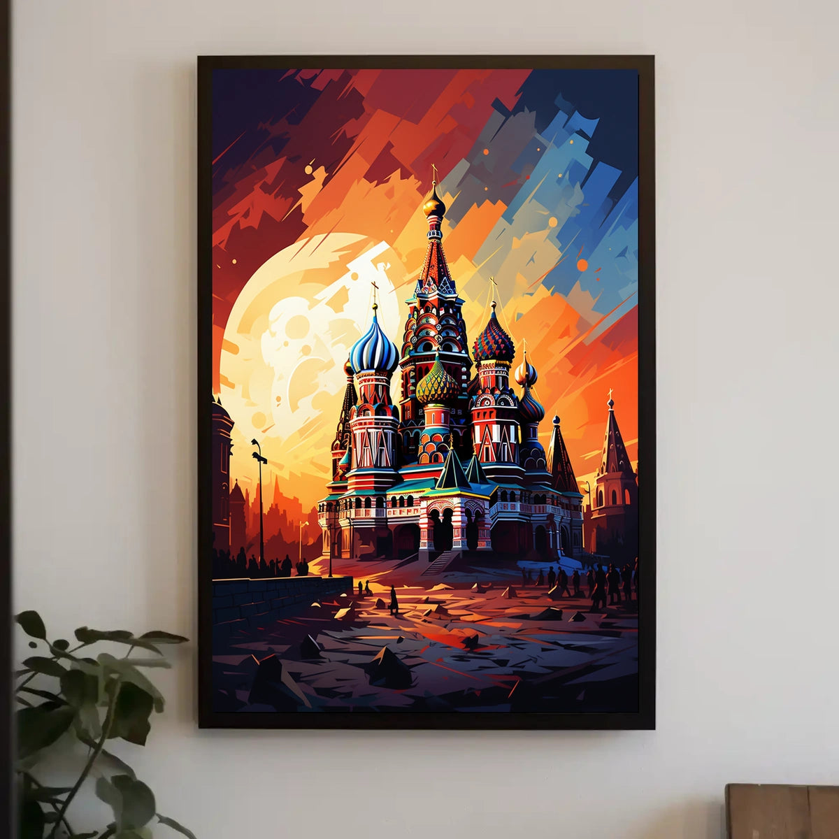 Vibrant St. Basil's Cathedral Travel Art Poster