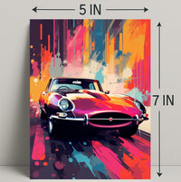 Vibrant Classic Car Art Poster