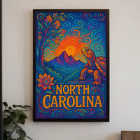 North Carolina A Vibrant Tribute Poster