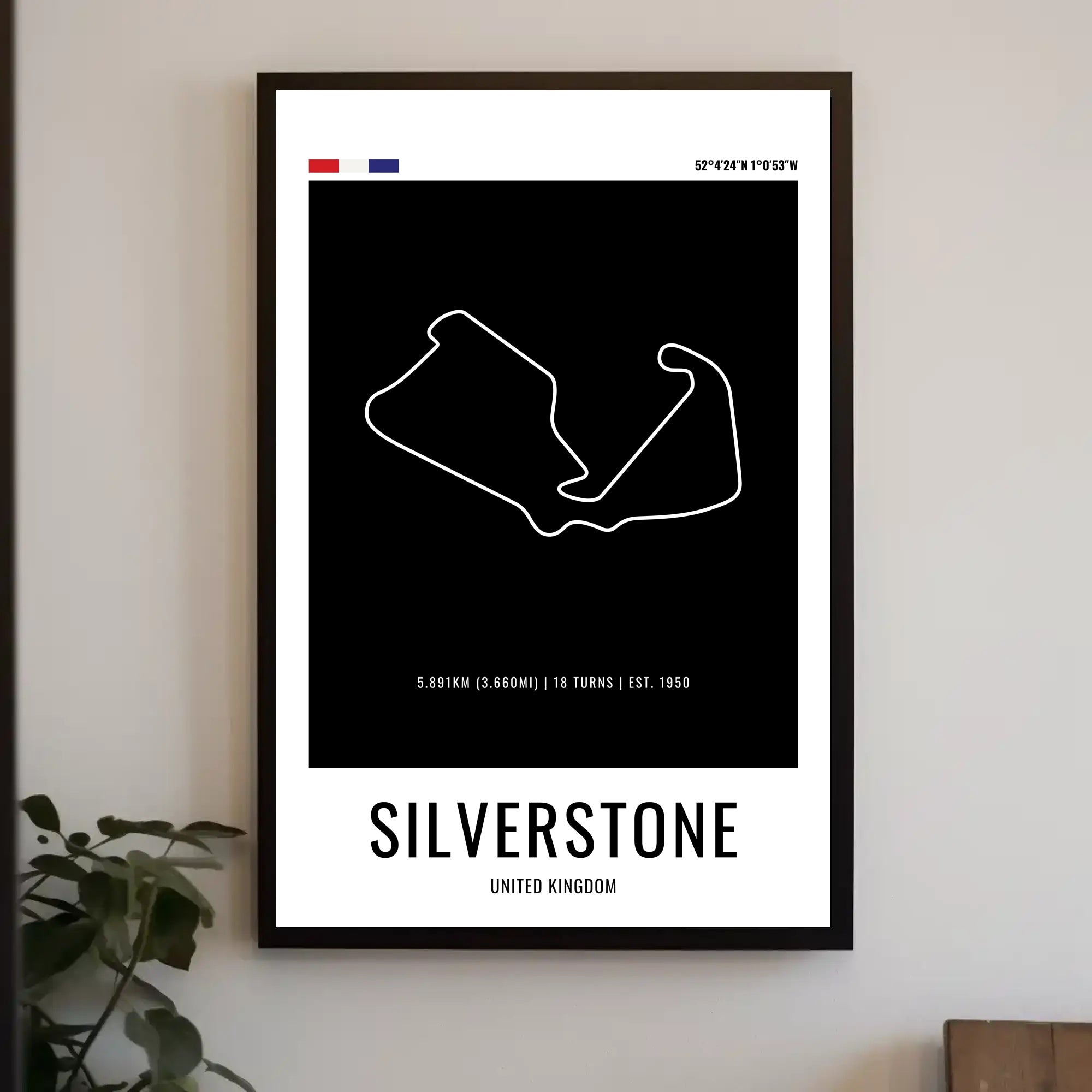 Silverstone Circuit Racing Minimalist Sports Poster