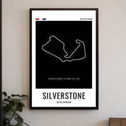 Silverstone Circuit Racing Minimalist Sports Poster