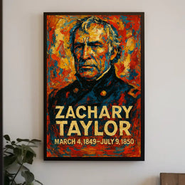 Zachary Taylor 12th President of the United States Glitch Hop Art Poster