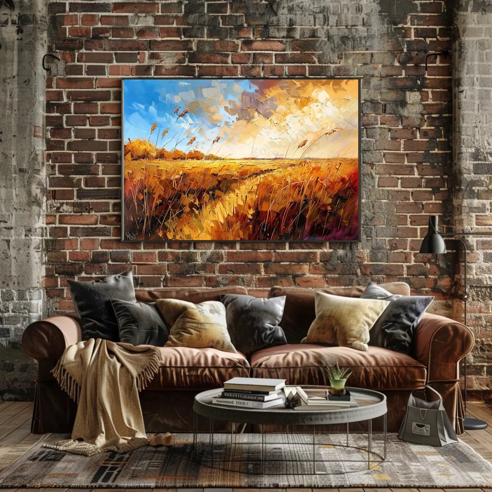 Autumnal Impressionist Landscape Poster: Nature's Tranquility