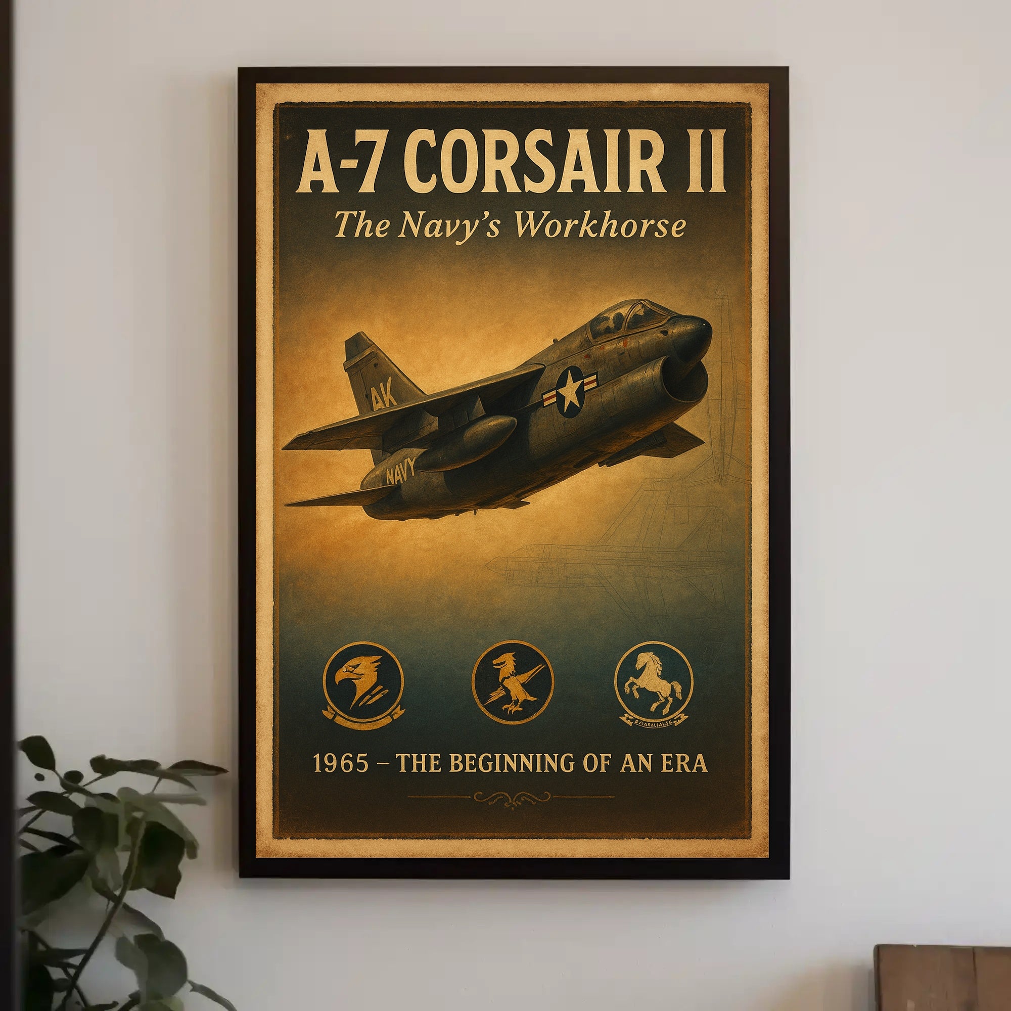 A-7 Corsair II Vintage Military Recruitment Poster