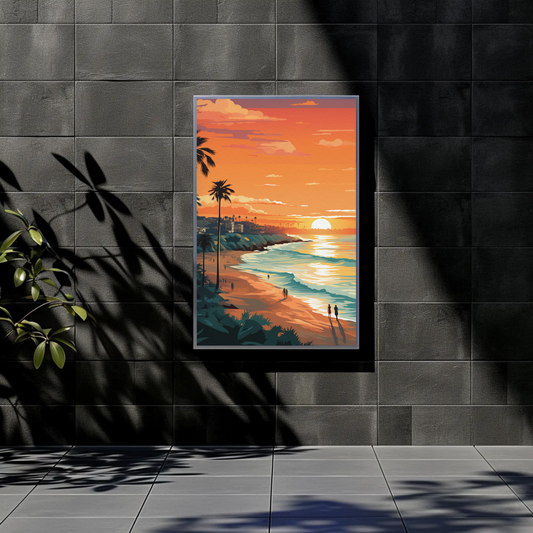 California Sunset Vintage Poster