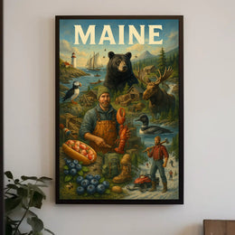 Discover Maine Poster