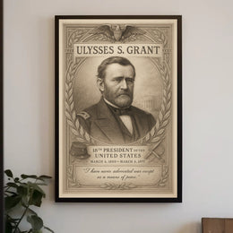 Ulysses S Grant 18th President Sketch Poster Art Print PosterGoat