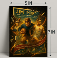 Jim Thorpe Legend Across Fields Poster Art PosterGoat