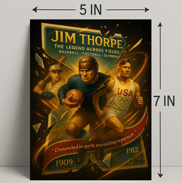 Jim Thorpe Legend Across Fields Poster Art PosterGoat