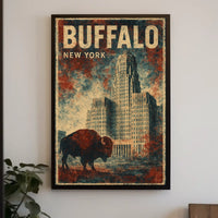 Buffalo Cityscape Wanderlust Minimalist Poster