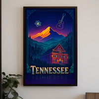 Tennessee Dreamscape Poster Vintage Travel Wall Art