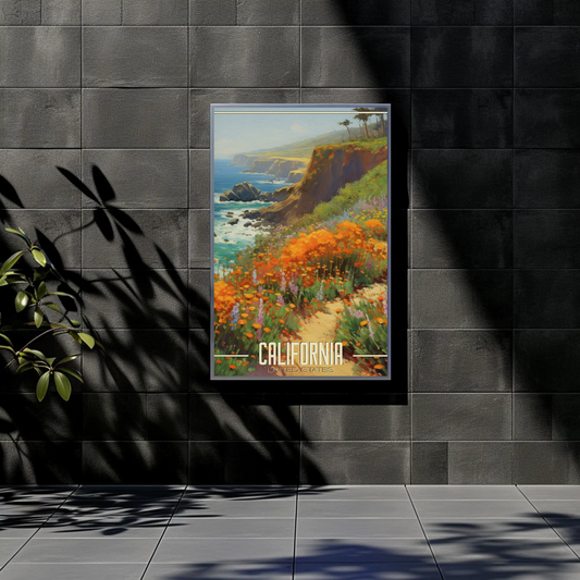 California Big Sur Vintage Poster