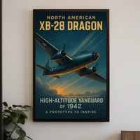 Vintage Aviation Poster: XB-28 Dragon Soaring Skyward