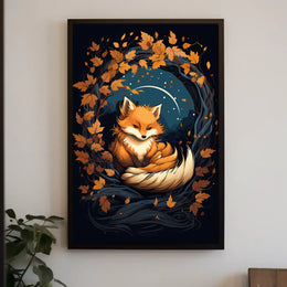 Enchanted Autumn Fox Art Print