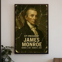 James Monroe 5th President of the United States Damaged Photograph Poster