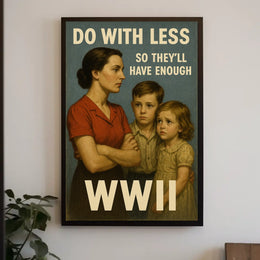 Do With Less WWII Homefront Poster Poster