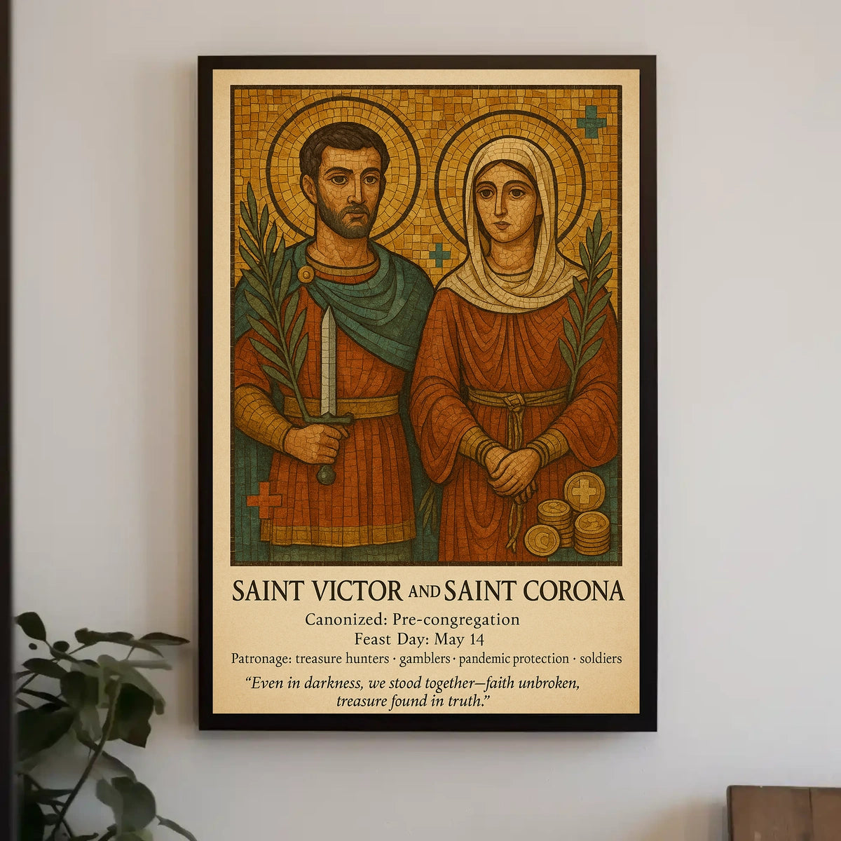 Saint Victor And Saint Corona Poster