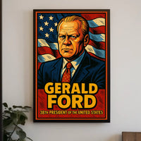 Gerald Ford 38th President Poster Museum Quality Wall Art