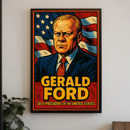 Gerald Ford 38th President Poster Museum Quality Wall Art