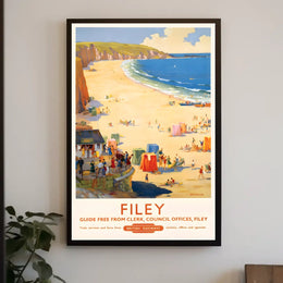 Filey Beach British Railways Poster
