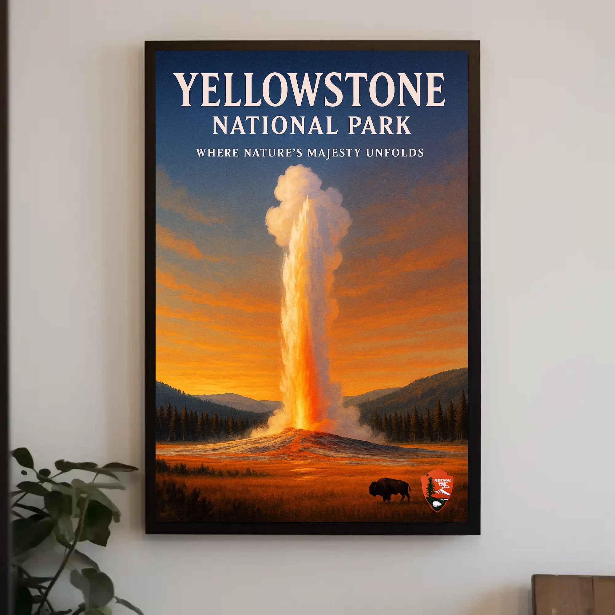 Yellowstone National Park Where Nature's Majesty Unfolds Poster PosterGoat