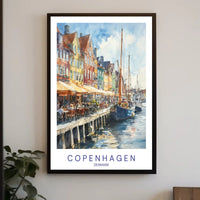 Copenhagen Waterfront Scene Poster PosterGoat