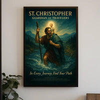 St. Christopher Guardian of Travelers Poster