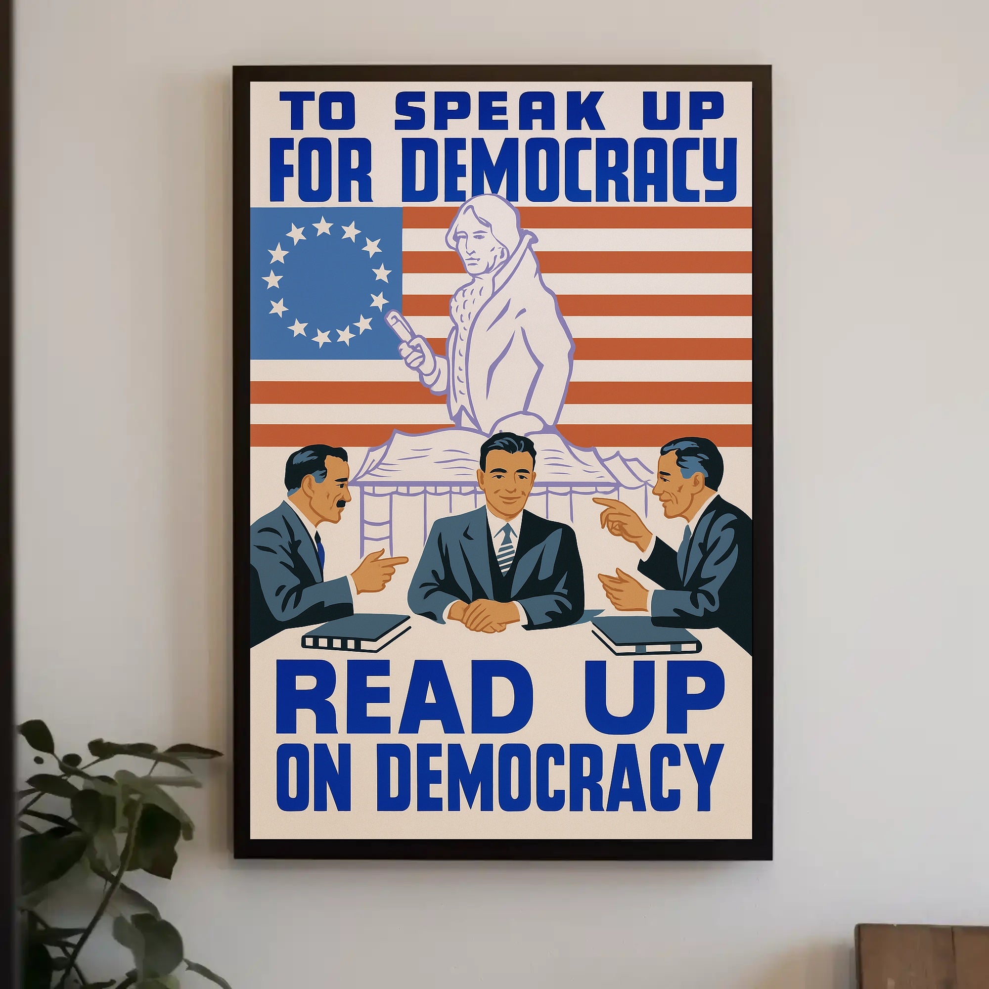 Speak Up for Democracy Poster PosterGoat