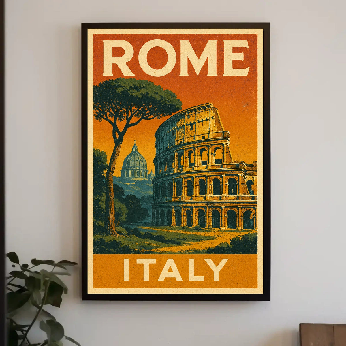 Rome, Italy Travel Poster