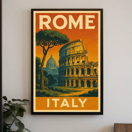 Rome, Italy Travel Poster