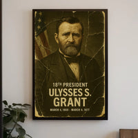 Ulysses S. Grant 18th President of the United States Damaged Photograph Poster