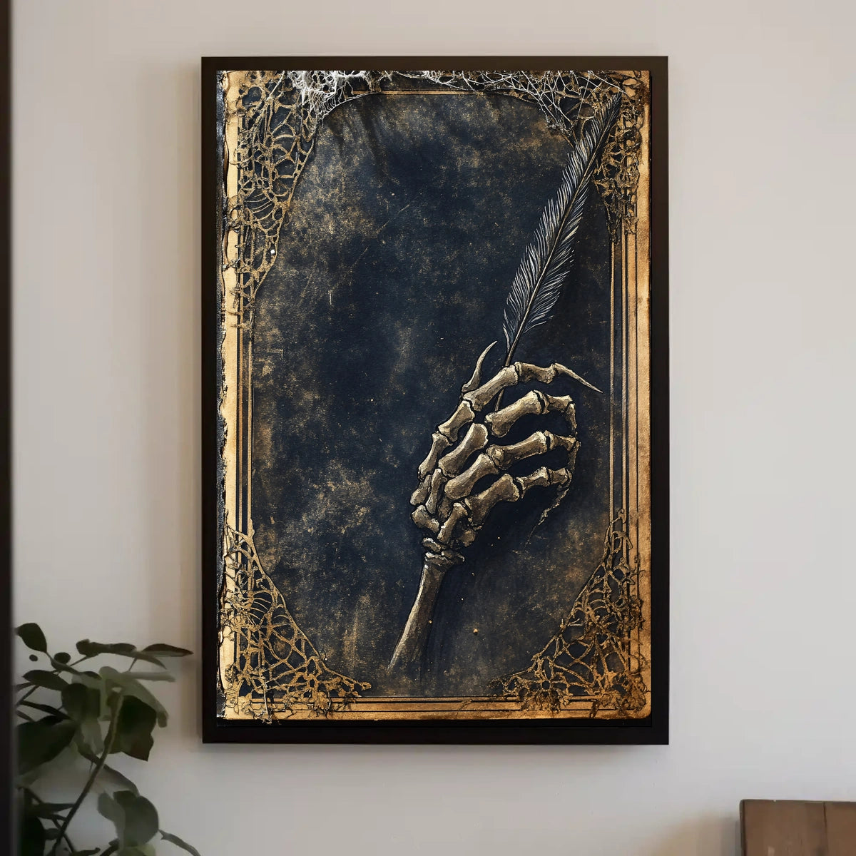 Gothic Quill of Mortality Artistic Poster