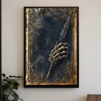 Gothic Quill of Mortality Artistic Poster