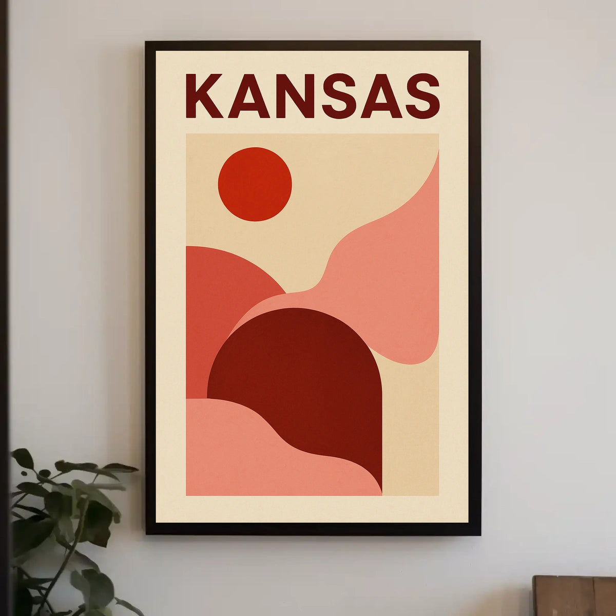 Kansas Abstract Landscape Poster