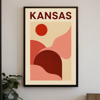 Kansas Abstract Landscape Poster