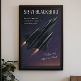 SR-71 Blackbird Speed and Innovation Poster