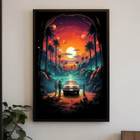 Cosmic Journey at Sunset Poster
