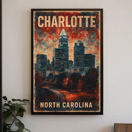 Charlotte Skyline Poster